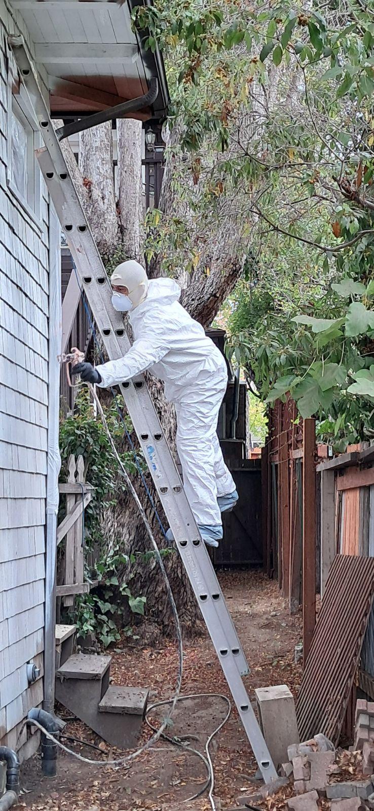 A man in painter's whites